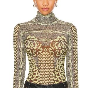 NWT- AFRM Kaylee Print Mesh Top, size S